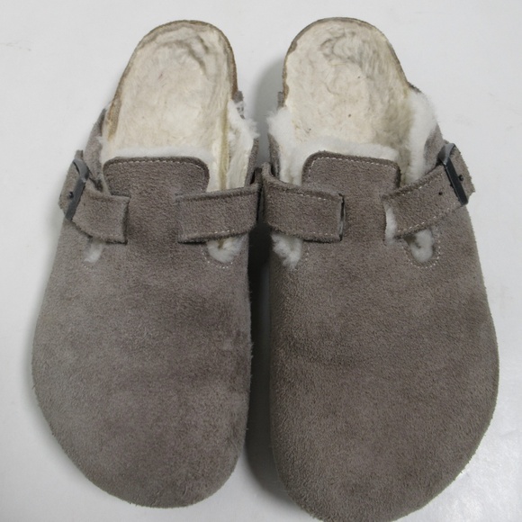 Birkenstock Unisex Boston Shearling Suede Leather Stone Coin 7 US M / 9 US L main image 8